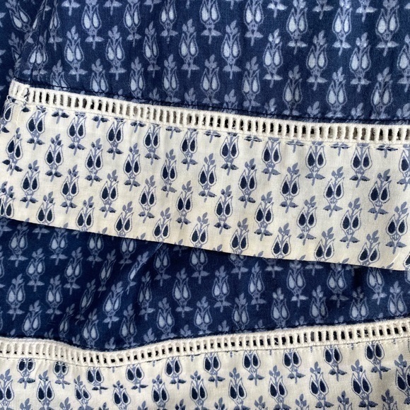 Tory Burch Tunic Blue and Creme Colored - Picture 10 of 12